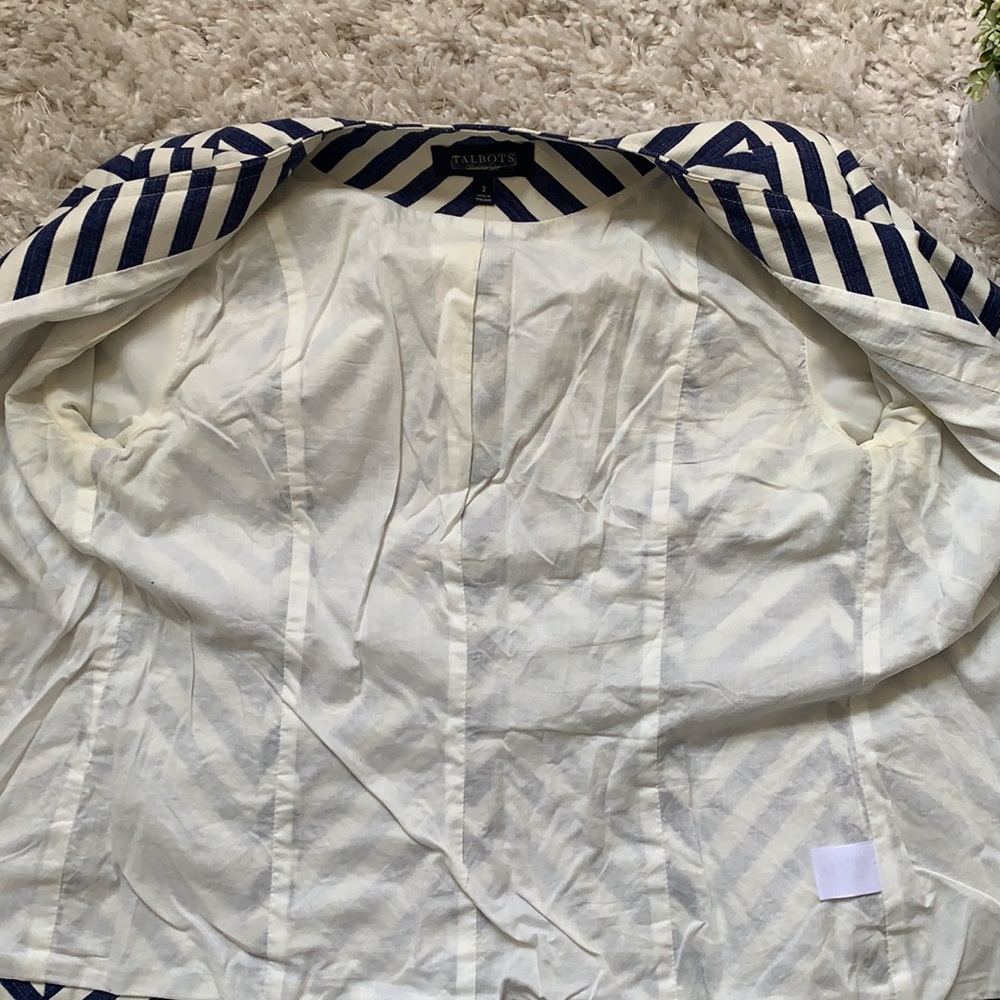 Talbots Nautical Striped Blazer - Picture 12 of 12
